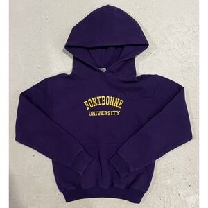 Vintage Fontbonne University Sweatshirt Hoodie Youth Kids M Embroidered Purple